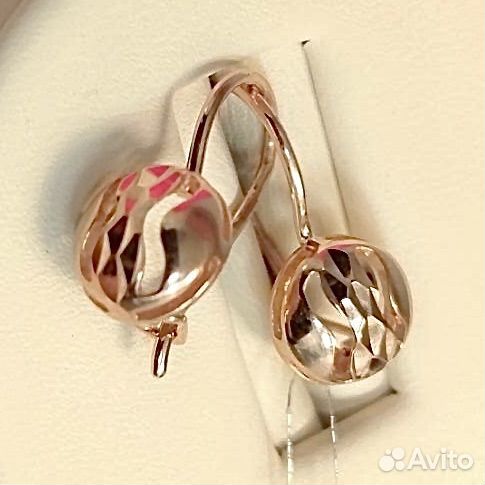 Золотые серьги детские 585 пробы