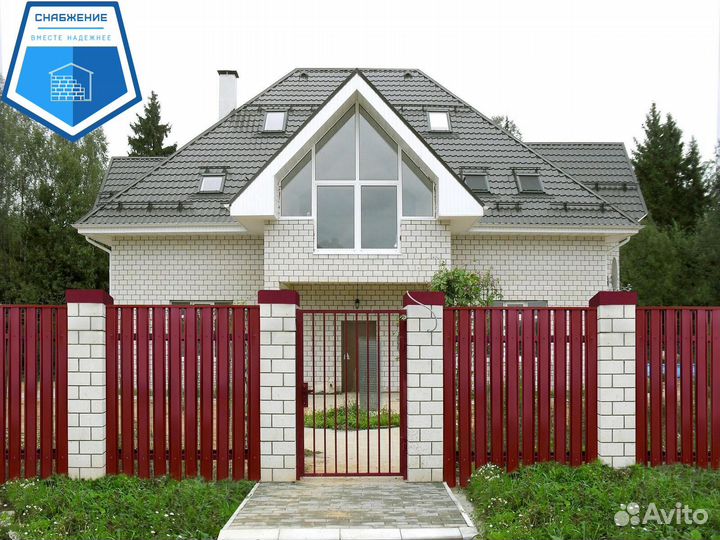 Штакетник М-образный А с прямым резом 0,4