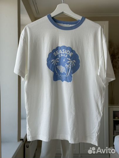 Футболка lime с принтом M белая