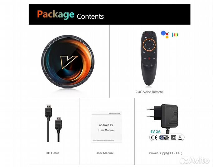 Android приставка Vontar W2 ATV 4/32GB. Новая