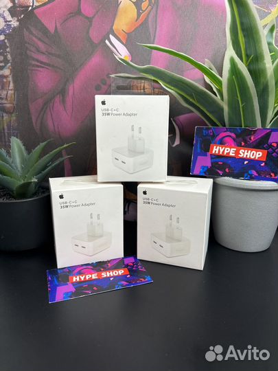 Power Adapter 35W 2 разъема USB-C