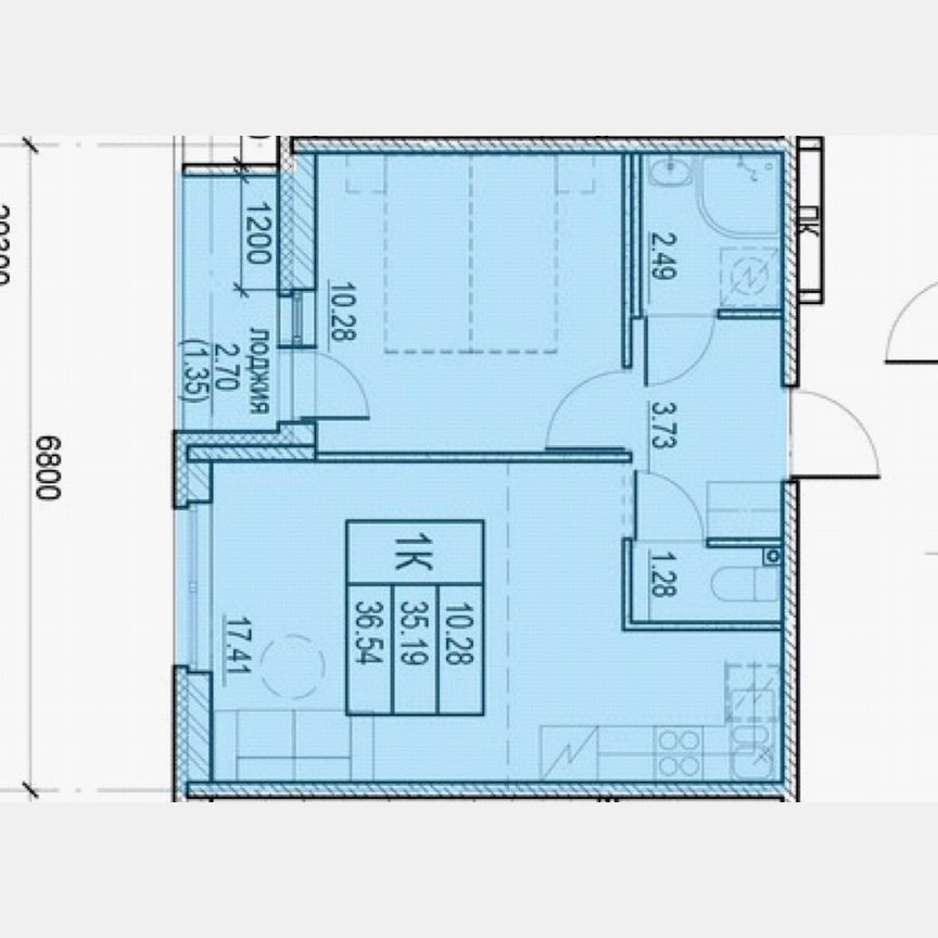 1-к. квартира, 36,5 м², 2/13 эт.