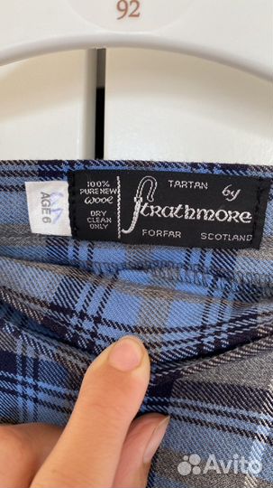 Шерстяная юбка килт шотландка преппи