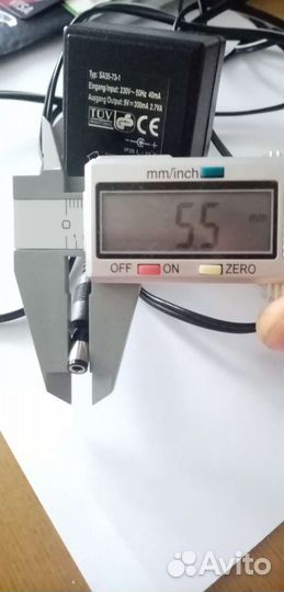 Блок питания 9 Вольт 300 mA. 5,5 мм штекер