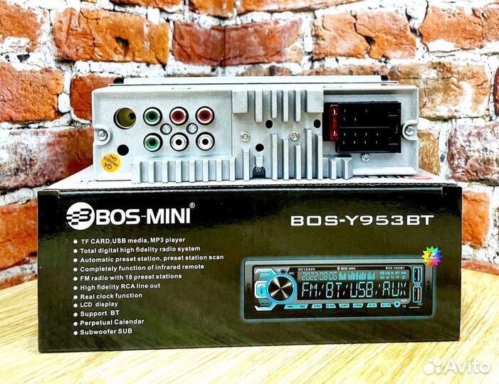 Магнитола 1din BOS-mini Bos-Y953BT