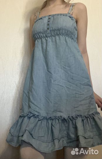 Сарафан джинсовый летний y2k gyaru