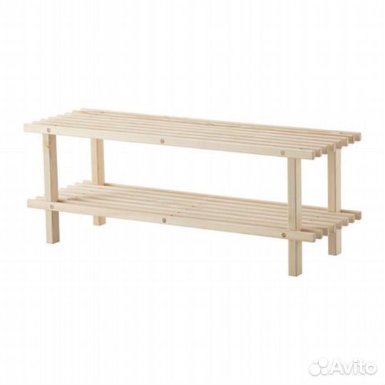 Полка для обуви IKEA двухъярусная из дерева