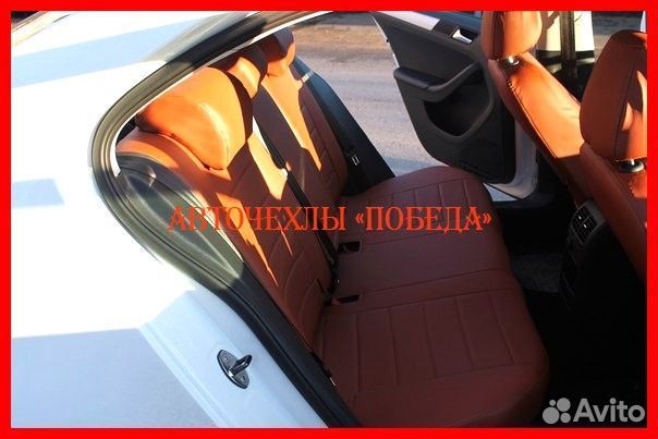 Чехлы Volkswagen Jetta 5 из экокожи коричневые