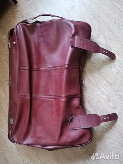 Чемодан кожаный винтаж большой