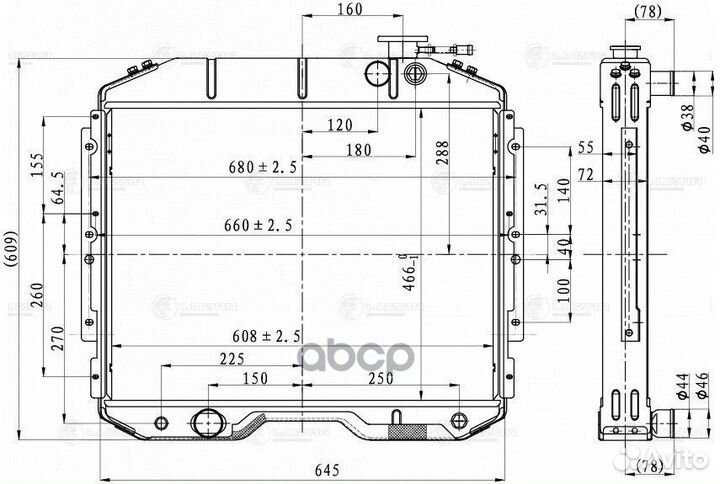 Радиатор охл. для а/м газ 3309 с двиг. Д245 E-3