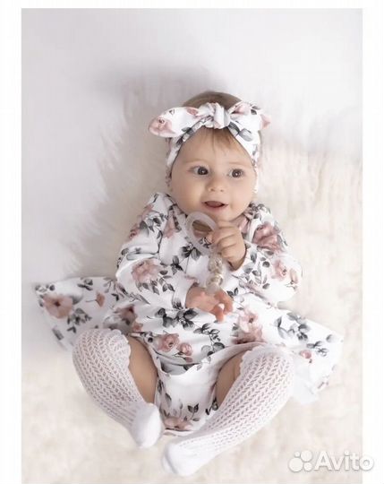 Платье боди для девочки 86