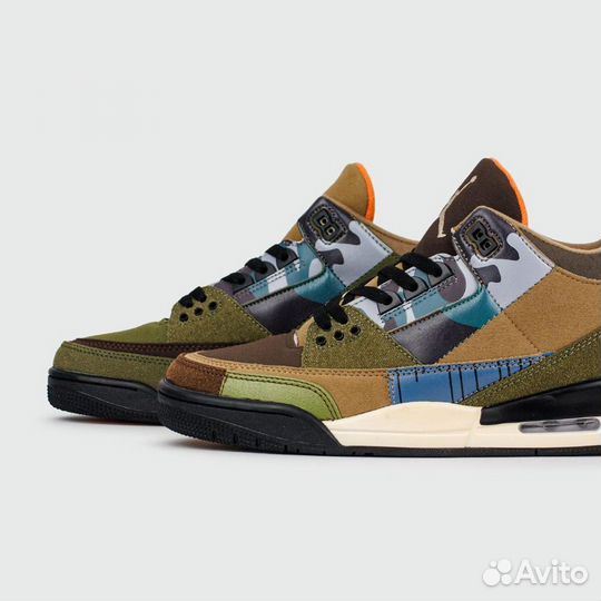 Кроссовки Air Jordan 3 Camo Green Brown