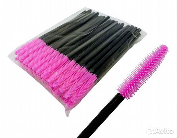 Щеточка для ресниц силикон 50 штук в упаковке