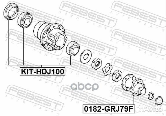 Ступица передняя flange 0182F-GRJ79F Febest