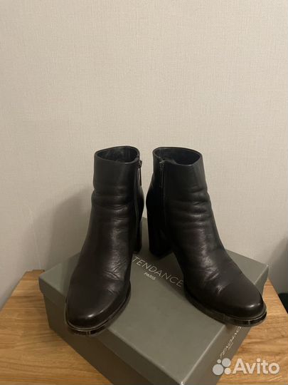 Черные ботильоны, натуральная кожа