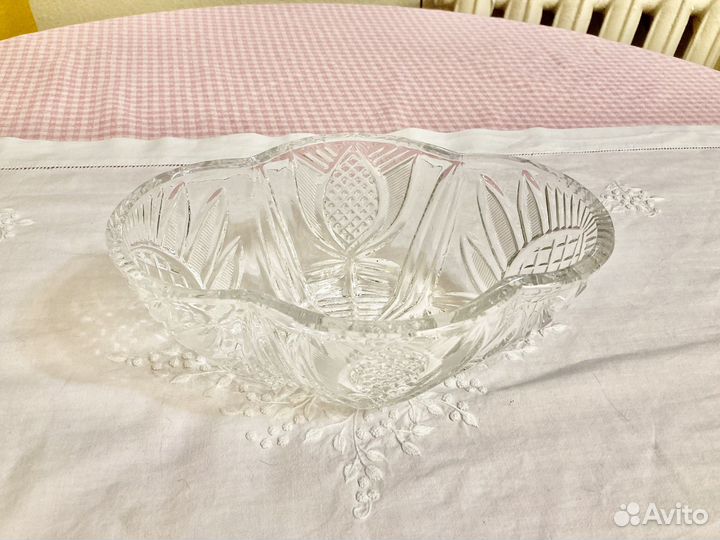Ваза для фруктов и конфет хрусталь