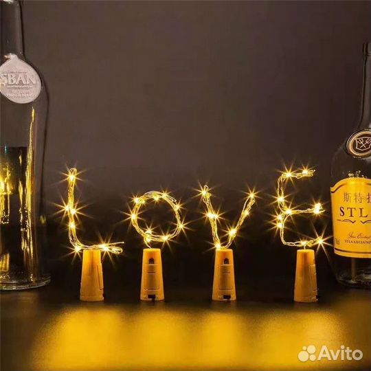 Гирлянда свет пробка бутылки