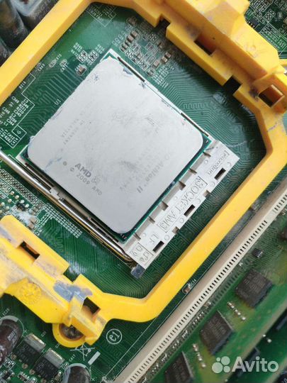 Мат. плата с проц amd athlon + видеокарта