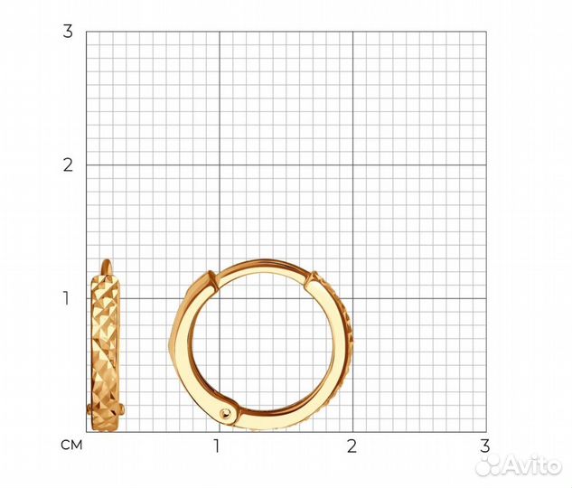 Золотые серьги конго 585