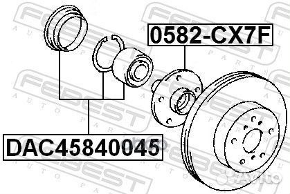 Подшипник ступицы передний mazda 6 (GG/GH) DAC4