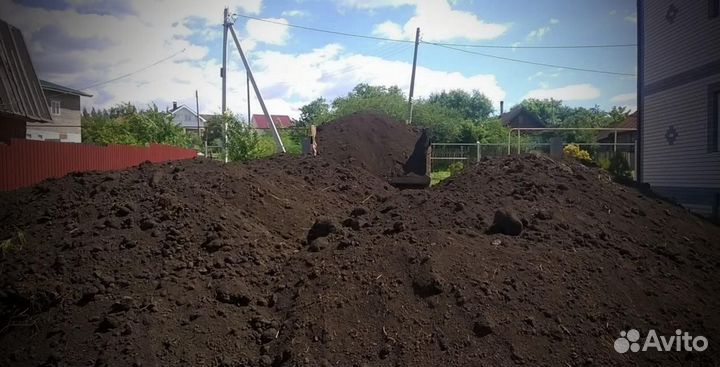Супесь для выравнивания цоколя и перегной куриный