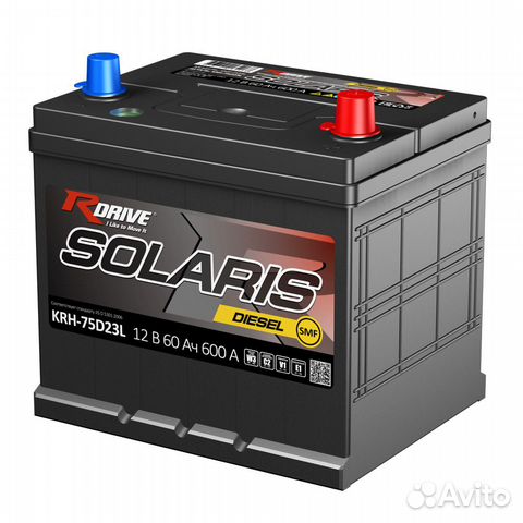 Аккумулятор RDrive Solaris 60Ач KRH75D23L