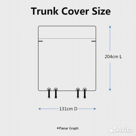 Чехол Коврик в Багажник для Собак в Большие Авто
