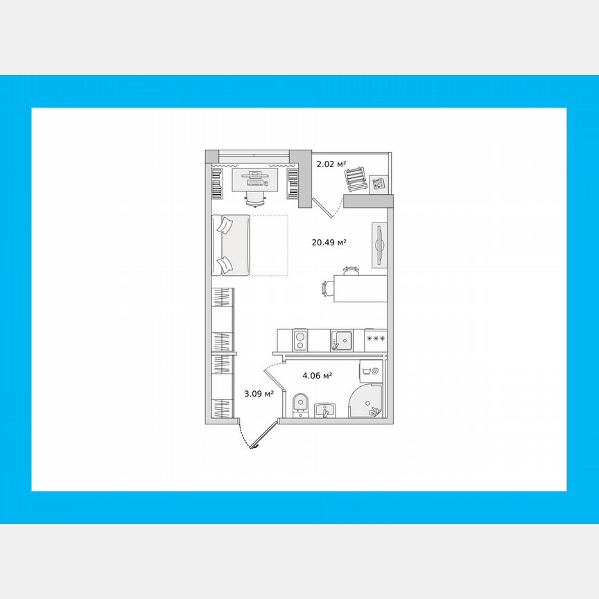 Квартира-студия, 27,5 м², 10/15 эт.