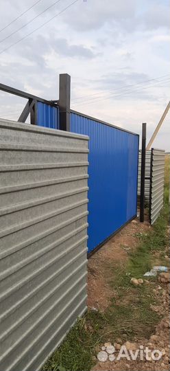 Откатные ворота+установка