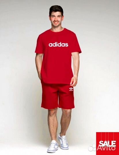 Спортивный костюм Adidas шорты и футболка