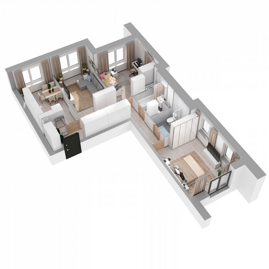 3-к. квартира, 72,2 м², 1/27 эт.