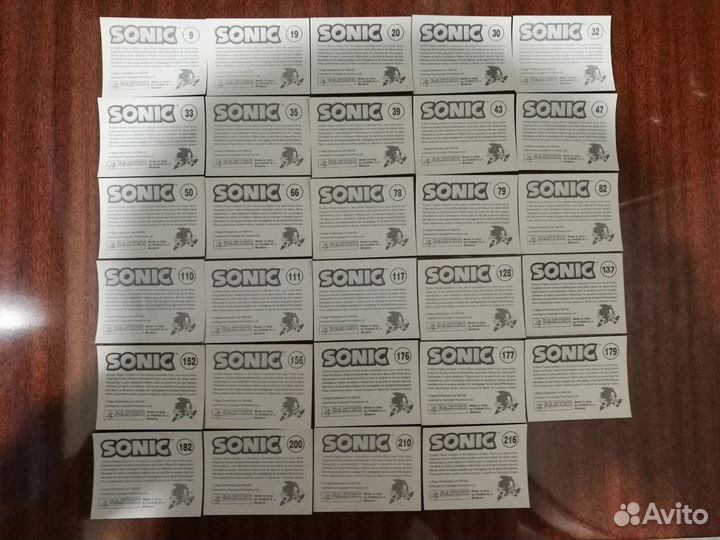 Наклейки для альбома Соник от Панини