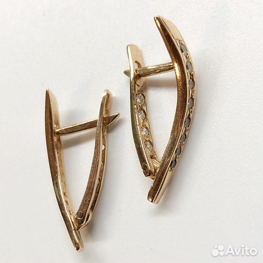 Золотые серьги 585 пробы