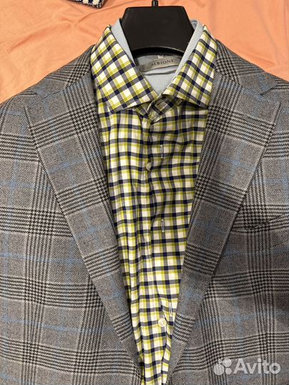 Рубашка albione 39 зеленая клетка