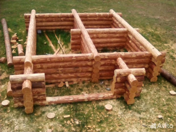 Монтаж срубов