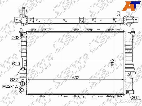 Радиатор audi 100 C4 90-94, audi A6 94-97, audi A6