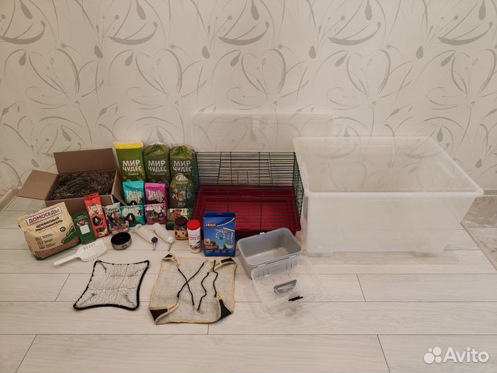 Все принадлежности для ухода за грызуном