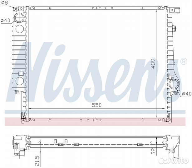 Радиатор охлаждения двс BMW 3 series E30 (1983) 32