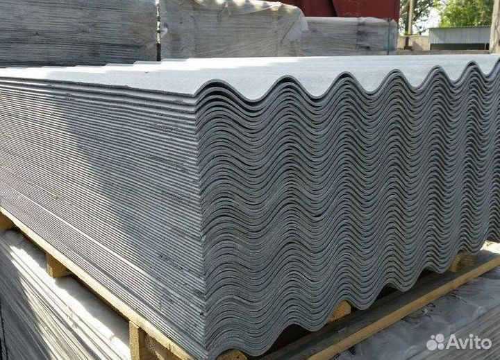 Шифер волновой 8 волн 1.13х1.75м 5.2мм