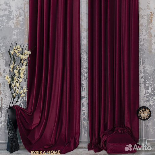 Комплект портьер бархат Богема шторы