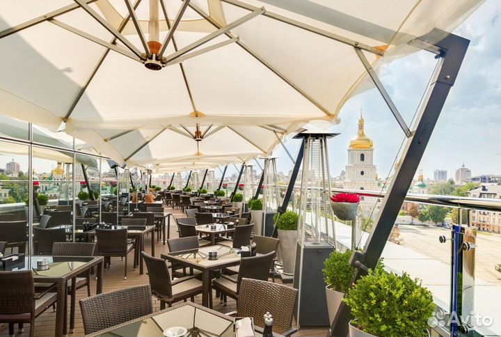 Зонты уличные с центральной опорой 3х3м