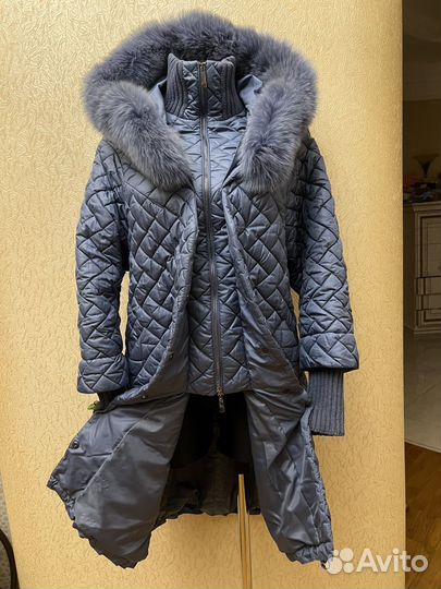 Пальто с капюшоном 48 р., б/у
