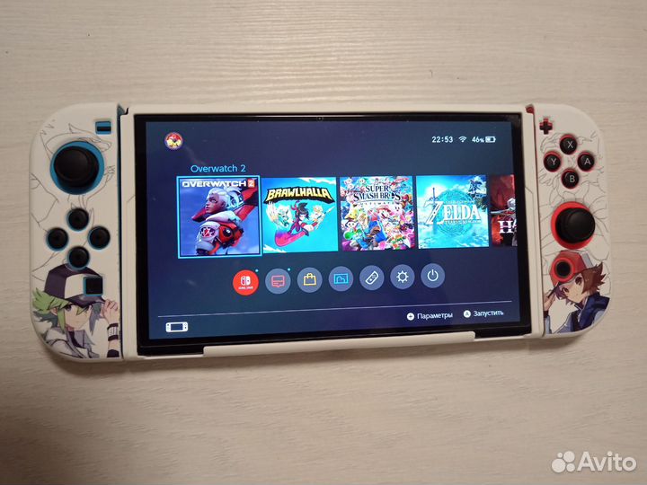 Nintendo Switch Oled, полный комплект с чехлом