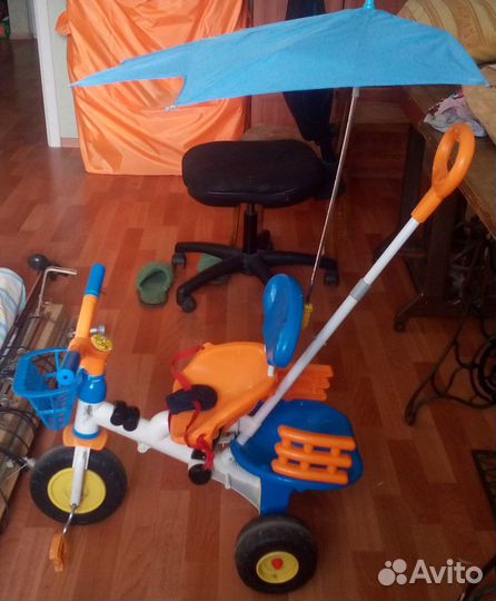 Велосипед детский Geoby с родительской ручкой