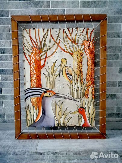 Картина на шелке 110*84