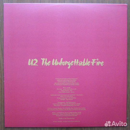 Винил U2 – The Unforgettable Fire