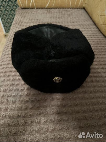 Шапка зимняя военная кожаный верх