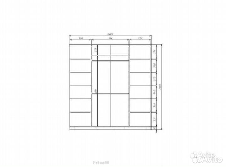 Шкаф-купе Max мш-23-6-22/2-11