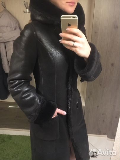 Дубленка натуральная с норкой женская 42-44 ivagio