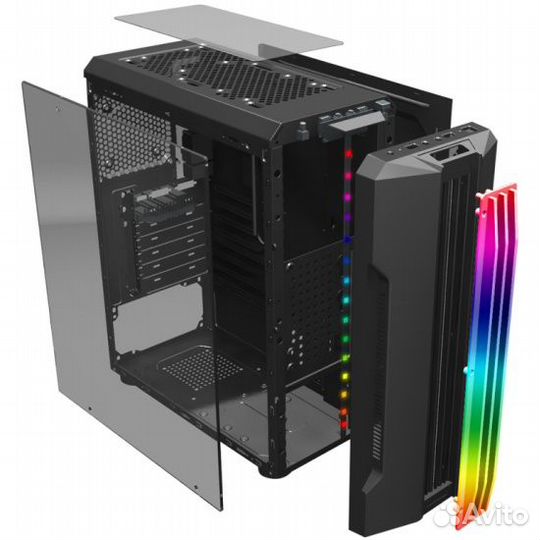 Корпус 1stplayer Rainbow R3-A ATX 1x120mm LED TG